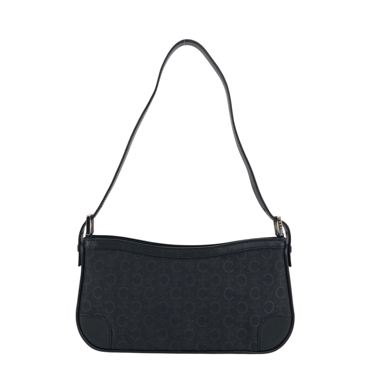 CELINE Macadam Shoulder bag Hobobag Black Vintage ddgif4