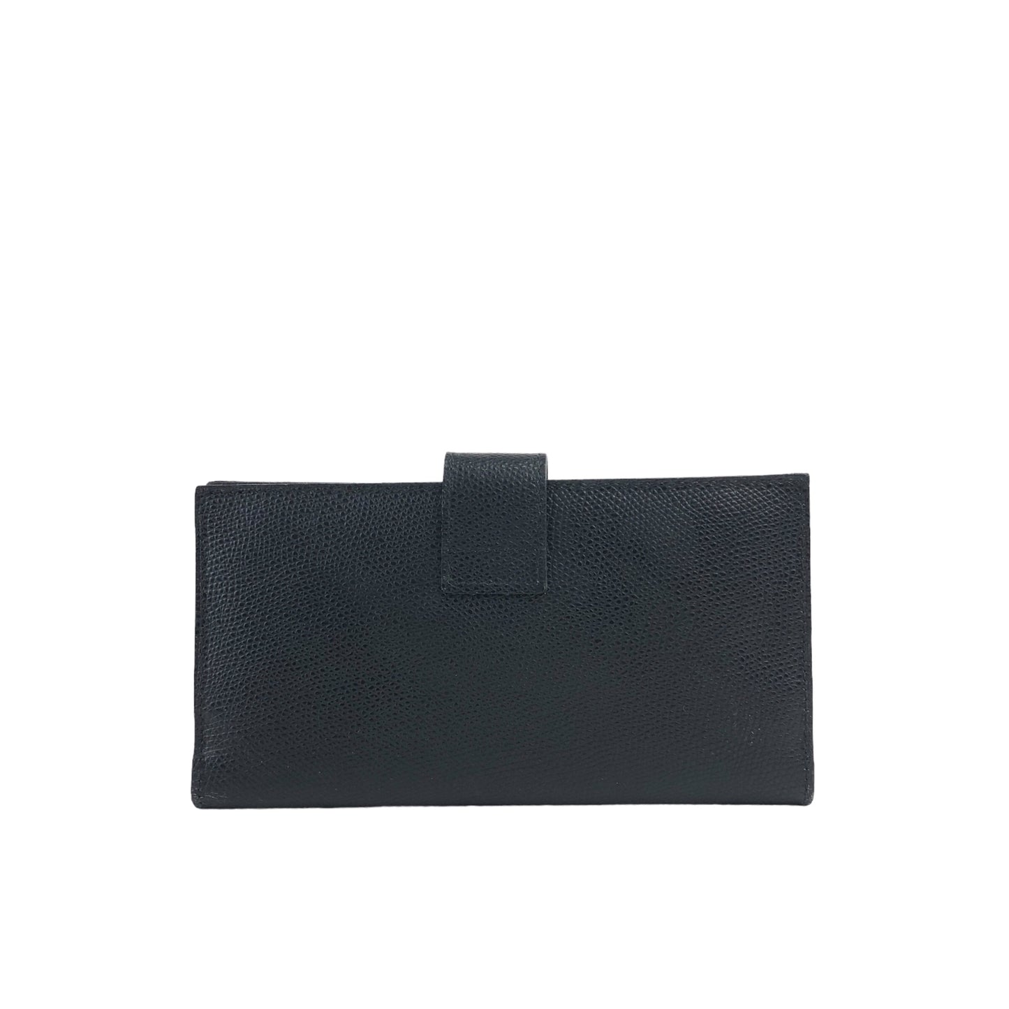 CELINE Logo Long Wallet Black Vintage krbgfp