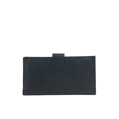 CELINE Logo Long Wallet Black Vintage krbgfp