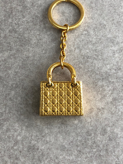 Christian Dior Cannage Key Charm Gold Vintage 2h4zgt