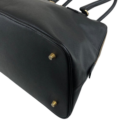 PRADA Triangle Logo Handbag Black Vintage wxkttk