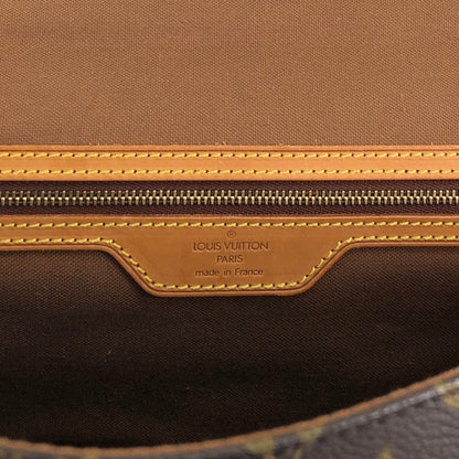 LOUIS VUITTON Monogram Front Buckle Two-way Handbag Shoulder bag Brown Vintage 5id2zj