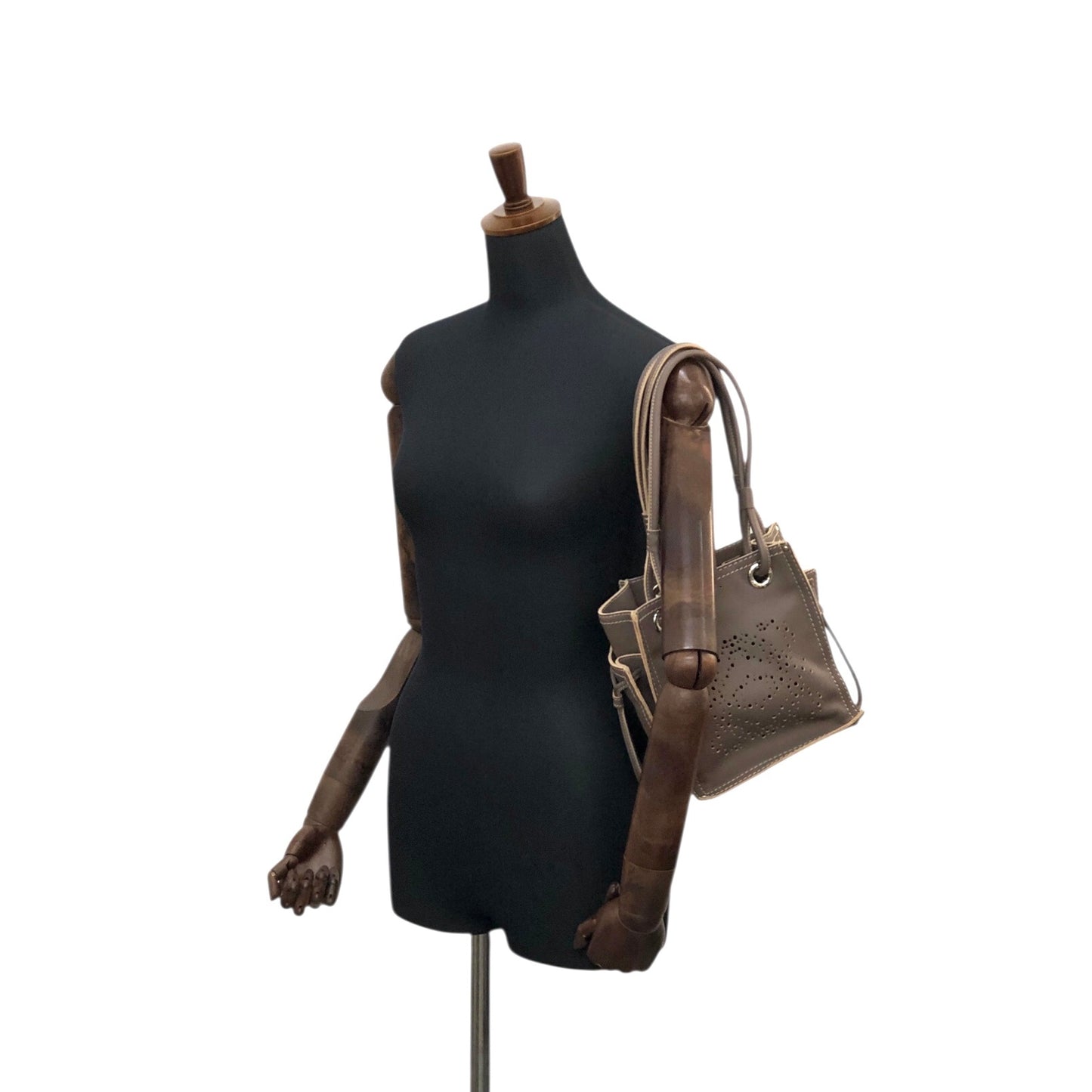 LOEWE Anagram Handbag Totebag Brown Vintage cgduag