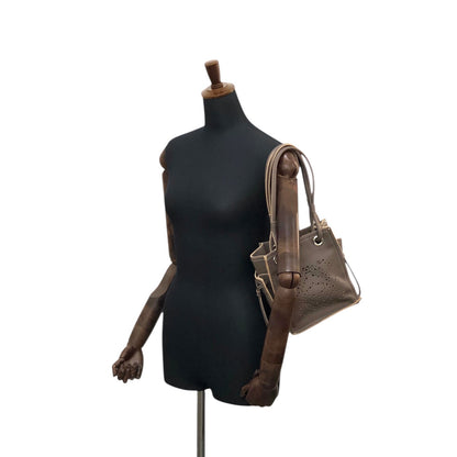 LOEWE Anagram Handbag Totebag Brown Vintage cgduag