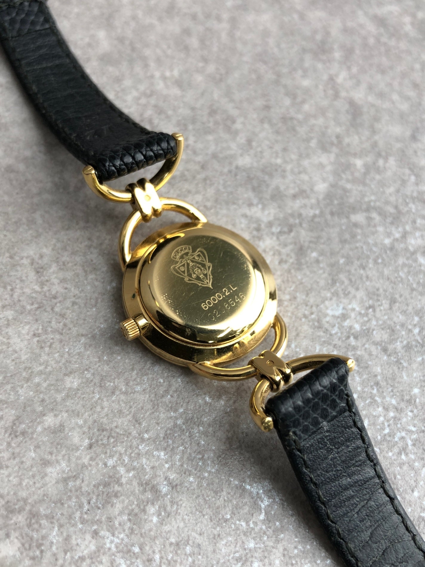 GUCCI Quartz Watch Black 6000L Vintage yav34a