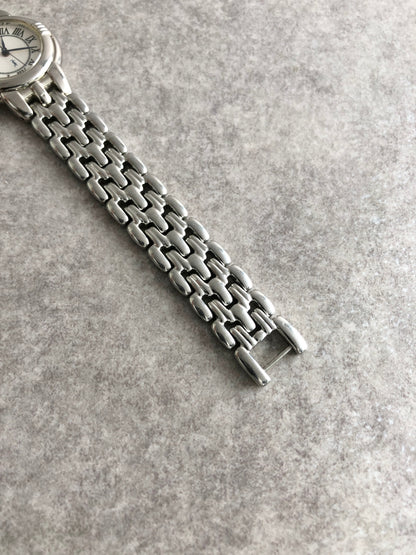 Yves Saint Laurent YSL Logo Watch Silver Vintage cibzk8