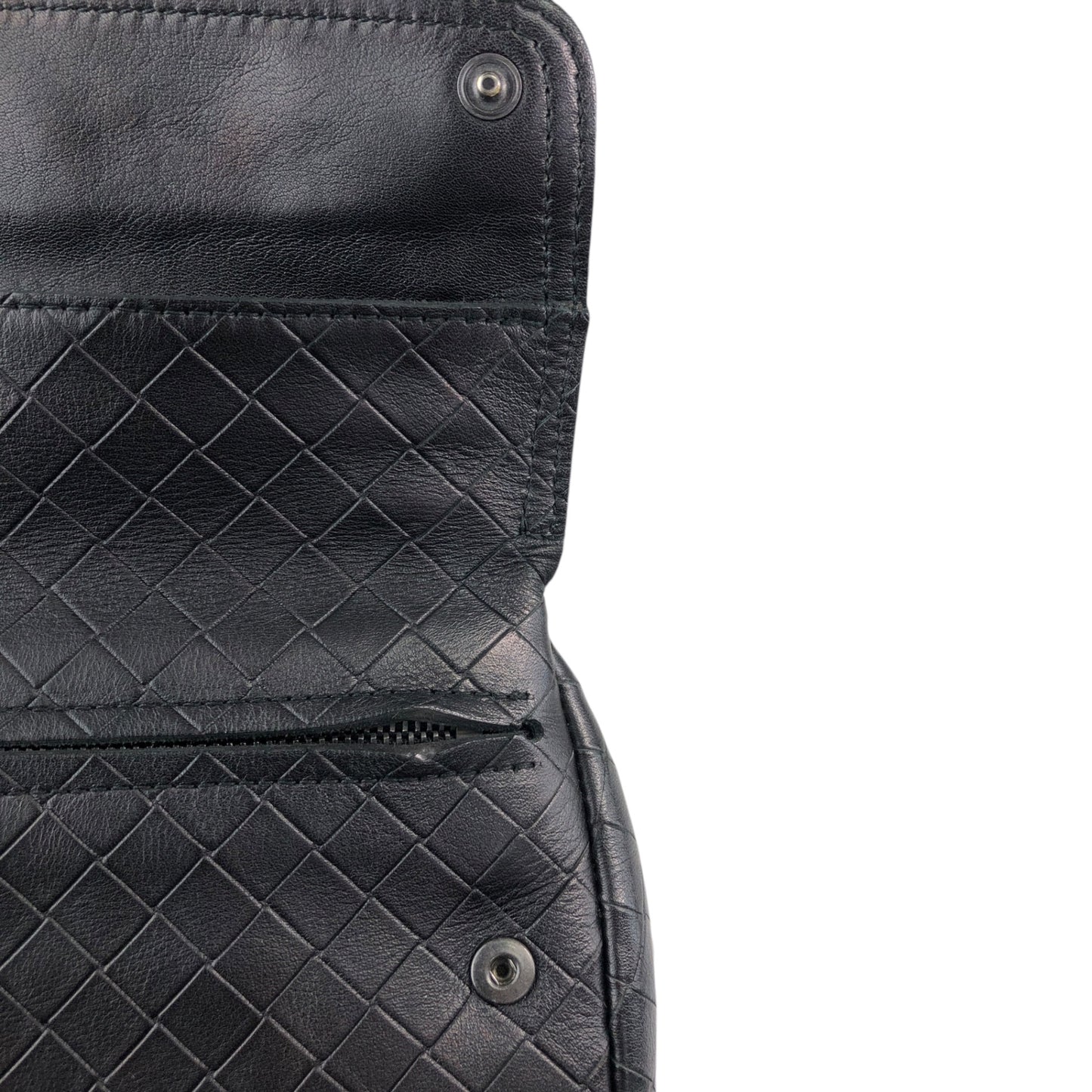 Bottega Veneta Intrecciato Chain Shoulder bag Black Vintage kgc2x6