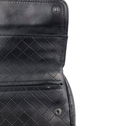 Bottega Veneta Intrecciato Chain Shoulder bag Black Vintage kgc2x6