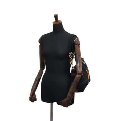 Yves Saint Laurent Logo Chain Totebag Black Vintage fniuvx