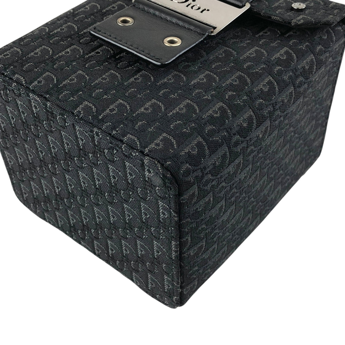 Christian Dior Logo Trotter Small Handbag Vanity bag Black Vintage kebsei