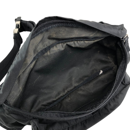 PRADA Tessuto Triangle Logo Sling bag Black Vintage hpnycc