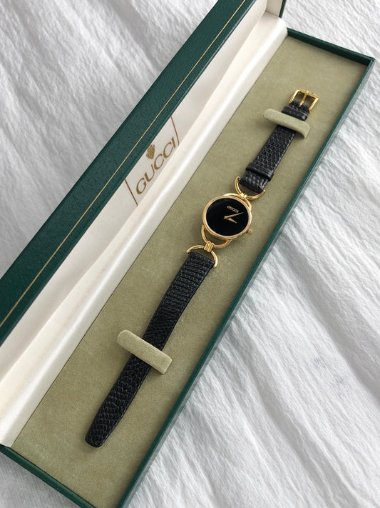 GUCCI Quartz Watch Black 6000.2l Vintage x5a7k2