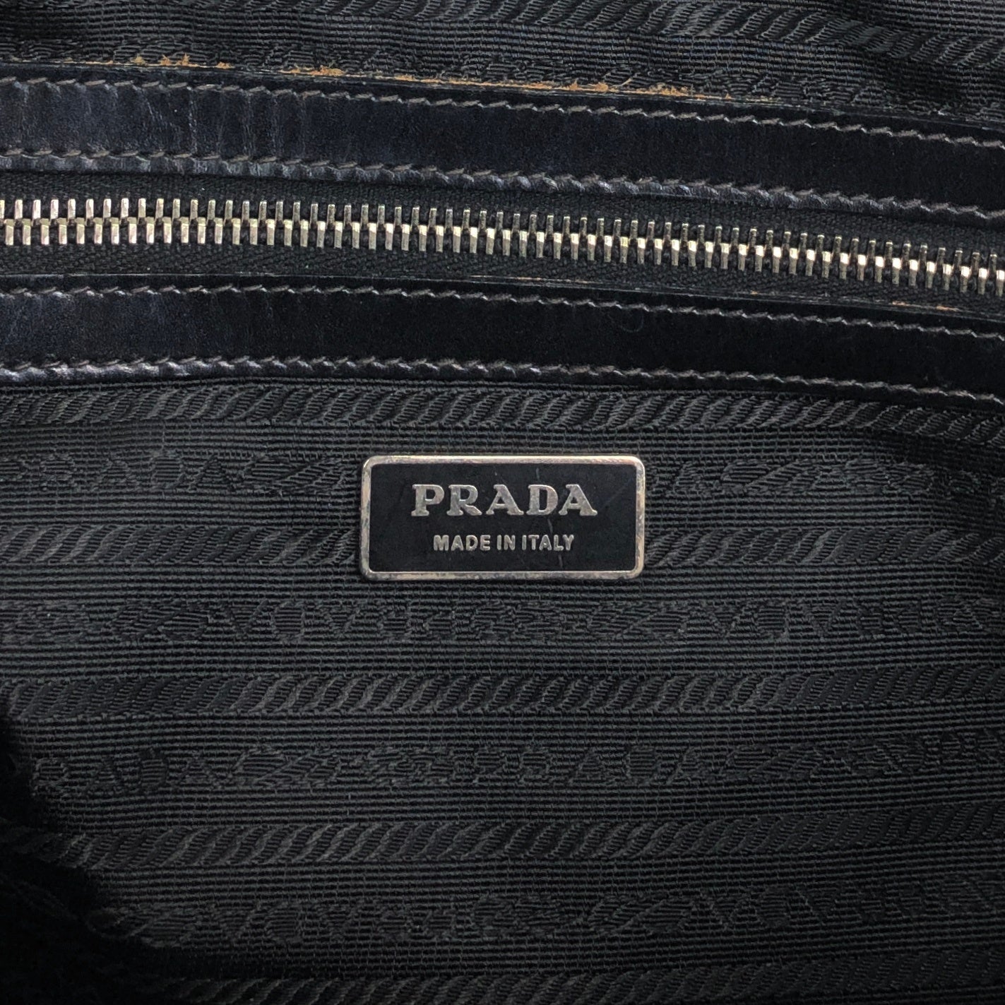 PRADA Tessuto Triangle Logo Small Boston bag Handbag Black Vintage vv4j5d