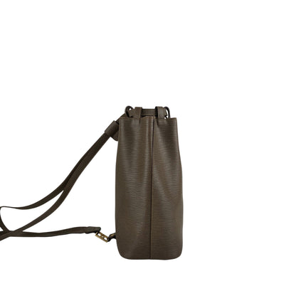 FENDI Logo  Drawstring Shoulder bag Brown Vintage z6vszr