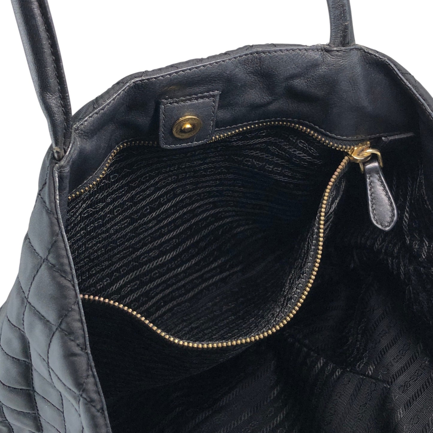 PRADA Logo Totebag Black Vintage 58xguc