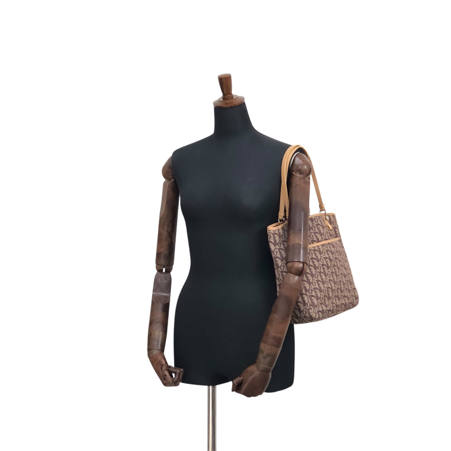 Christian Dior Trotter Shoulder bag Totebag Beige Vintage 3z4g57