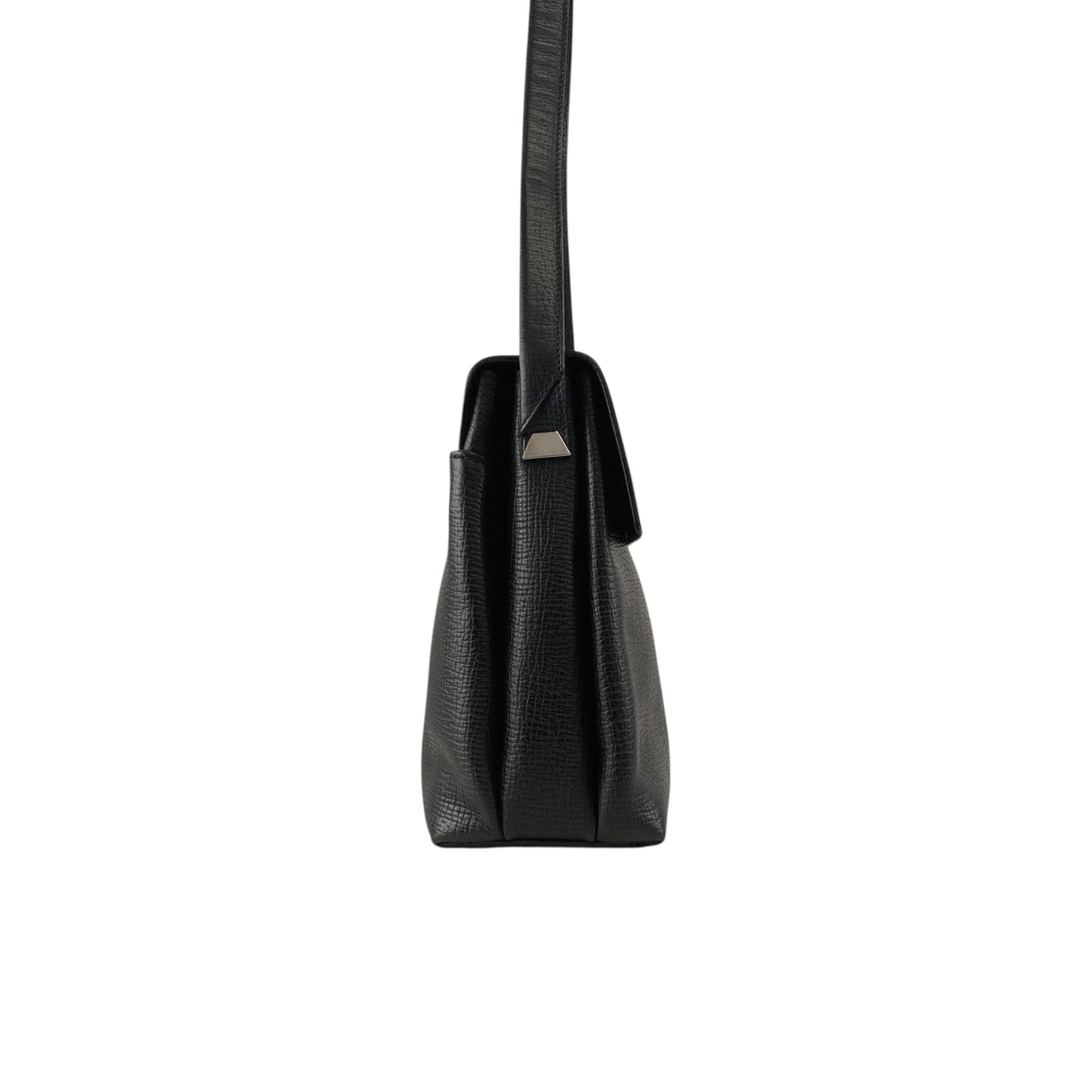 LOEWE Logo Embossed Shoulder bag Black Vintage htcz22