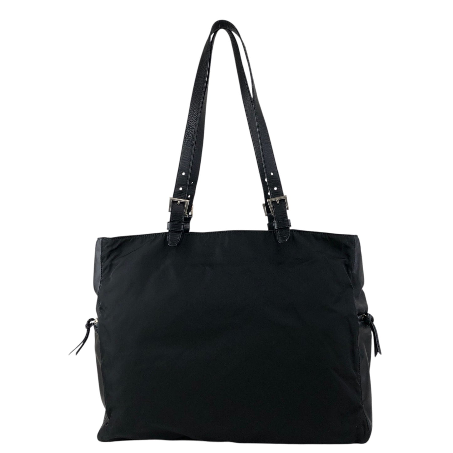 PRADA Tessuto Triangle Logo Handbag Black Vintage e52d78