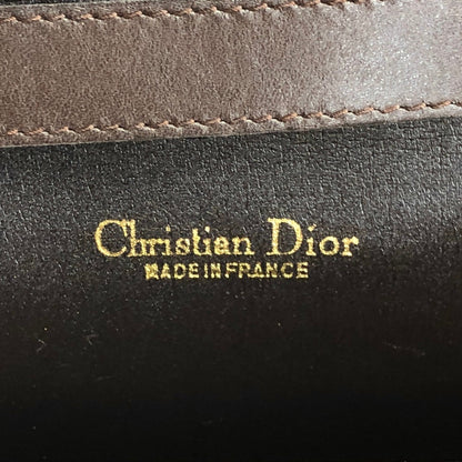 Christian Dior Trotter Chain Shoulder bag Brown Vintage 6s3m7a