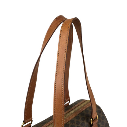 CELINE Macadam Blason Handbag Brown Vintage s5ej7j