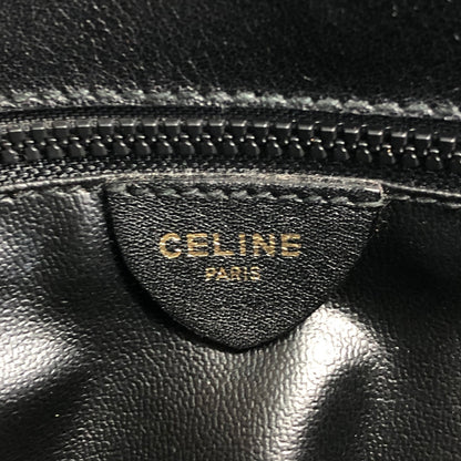 CELINE Triomphe Stitch Chain Shoulder bag Black Vintage 8u4mtc