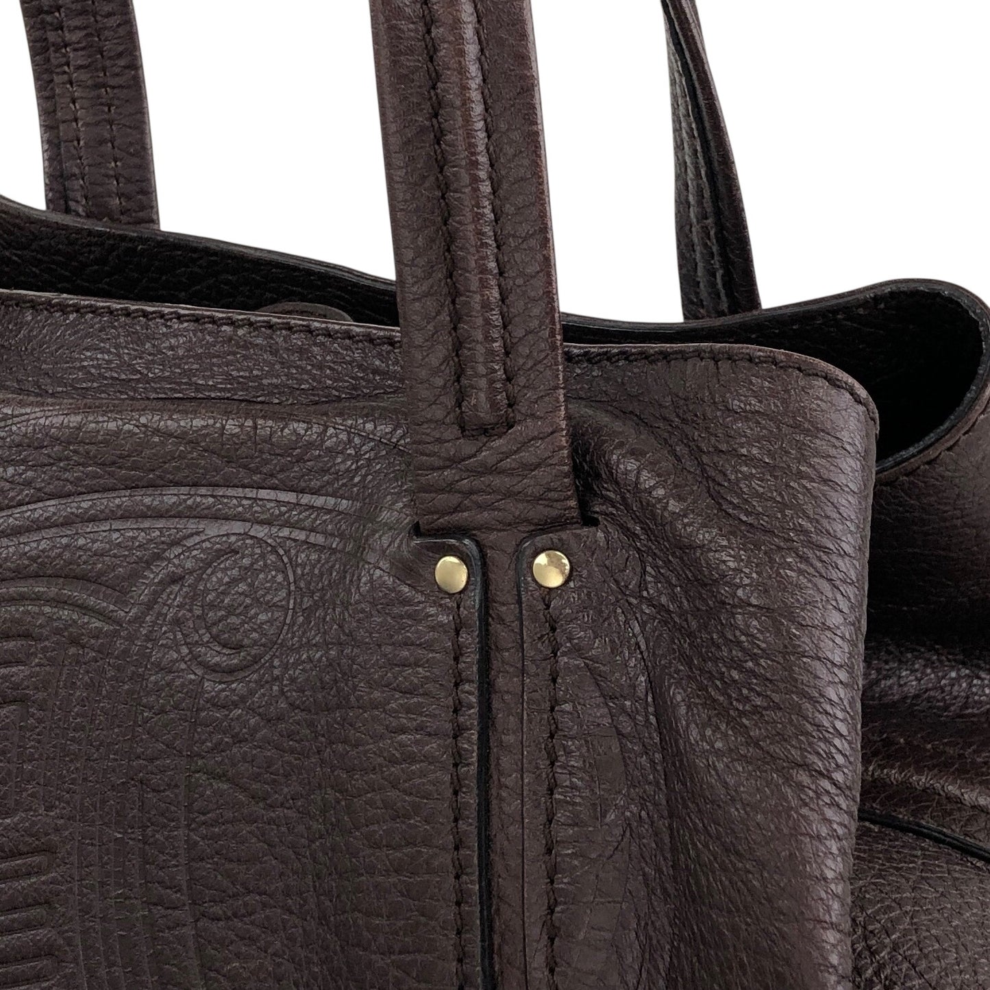 CELINE Blason Totebag Brown Vintage 7dzt2e