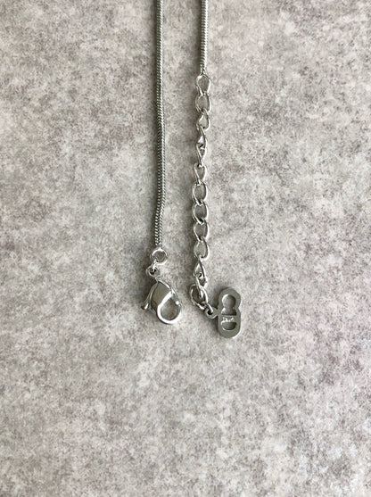 Christian Dior D Motif Necklace Silver Vintage uxg4nx