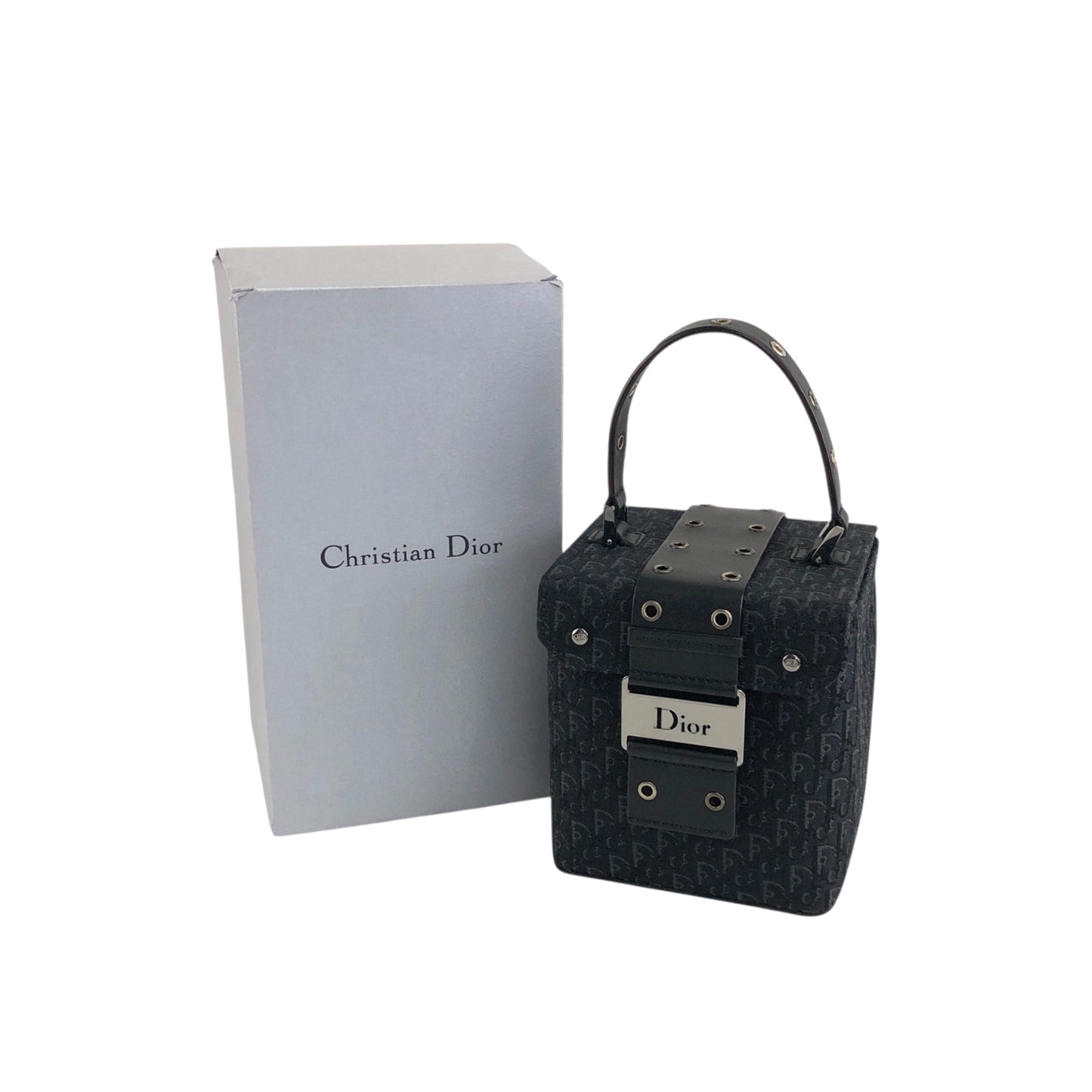 Christian Dior Street Chic Small Handbag Vanity bag Black Vintage 525v32