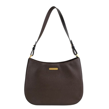 BURBERRY Logo Shoulder bag Brown Vintage  jmw4eb