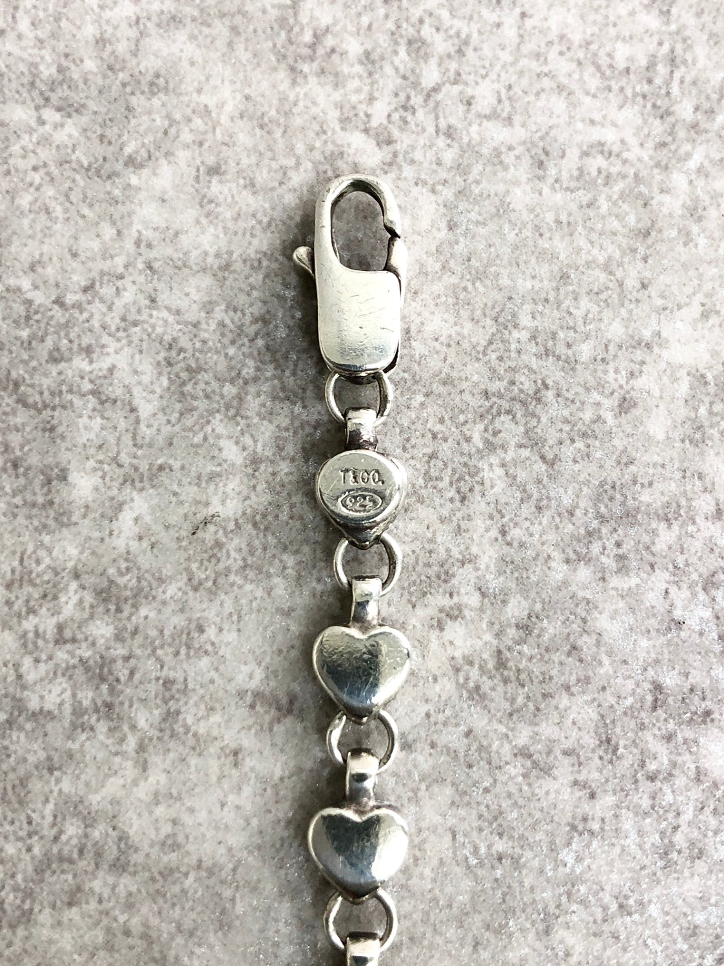 Tiffany & Co. Heart Motif Bracelet Silver Vintage y38d46