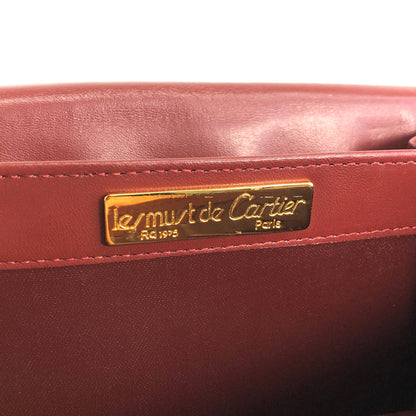 Cartier Logo Shoulder bag Bordeaux Vintage y47tms