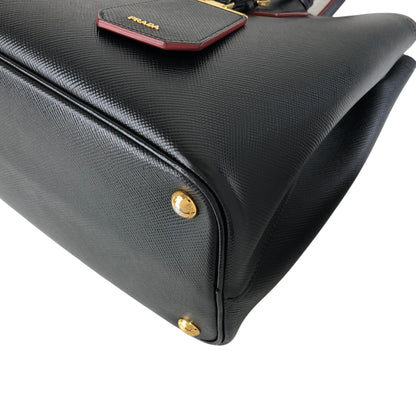 PRADA Triangle Logo Handbag Black Vintage n54bxv