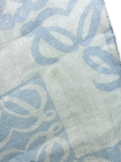 LOEWE Anagram Linen Scarf Blue Vintage a2vpyd