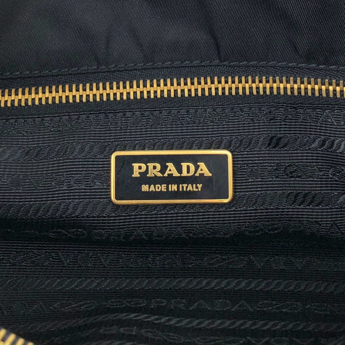 PRADA Tessuto Triangle Logo Totebag Black Vintage 3j825h