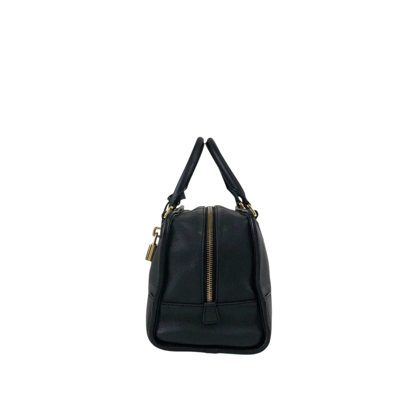 LOEWE Amazona28 Anagram Small Boston bag Handbag Black Vintage jti3x5