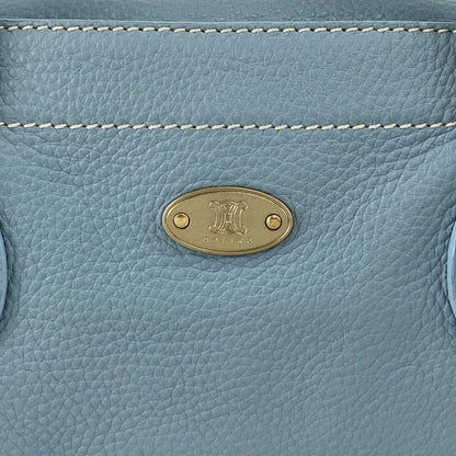 CELINE Blason Handbag Sky blue Vintage 5m2evd