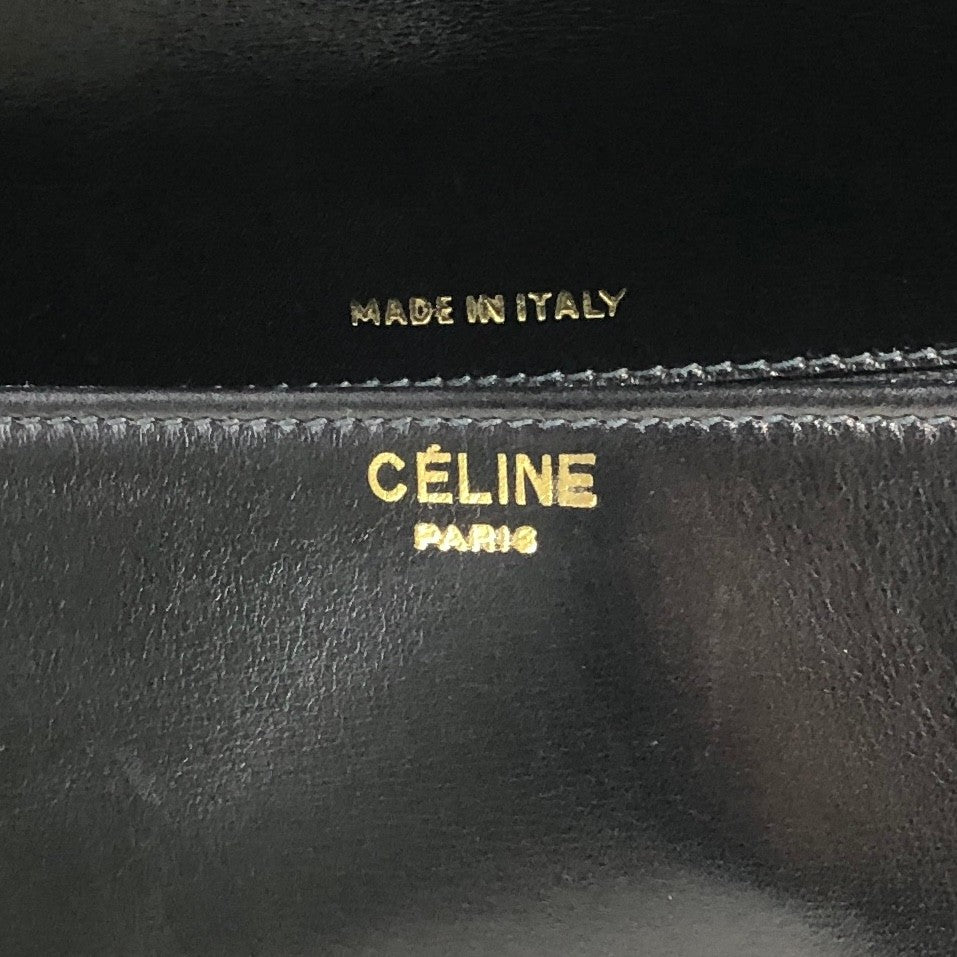 CELINE 馬車圖案肩背包 黑色 復古 d4invv