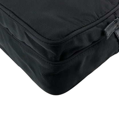 PRADA Tessuto Triangle Logo Small Shoulder bag Black Vintage 2vvf25