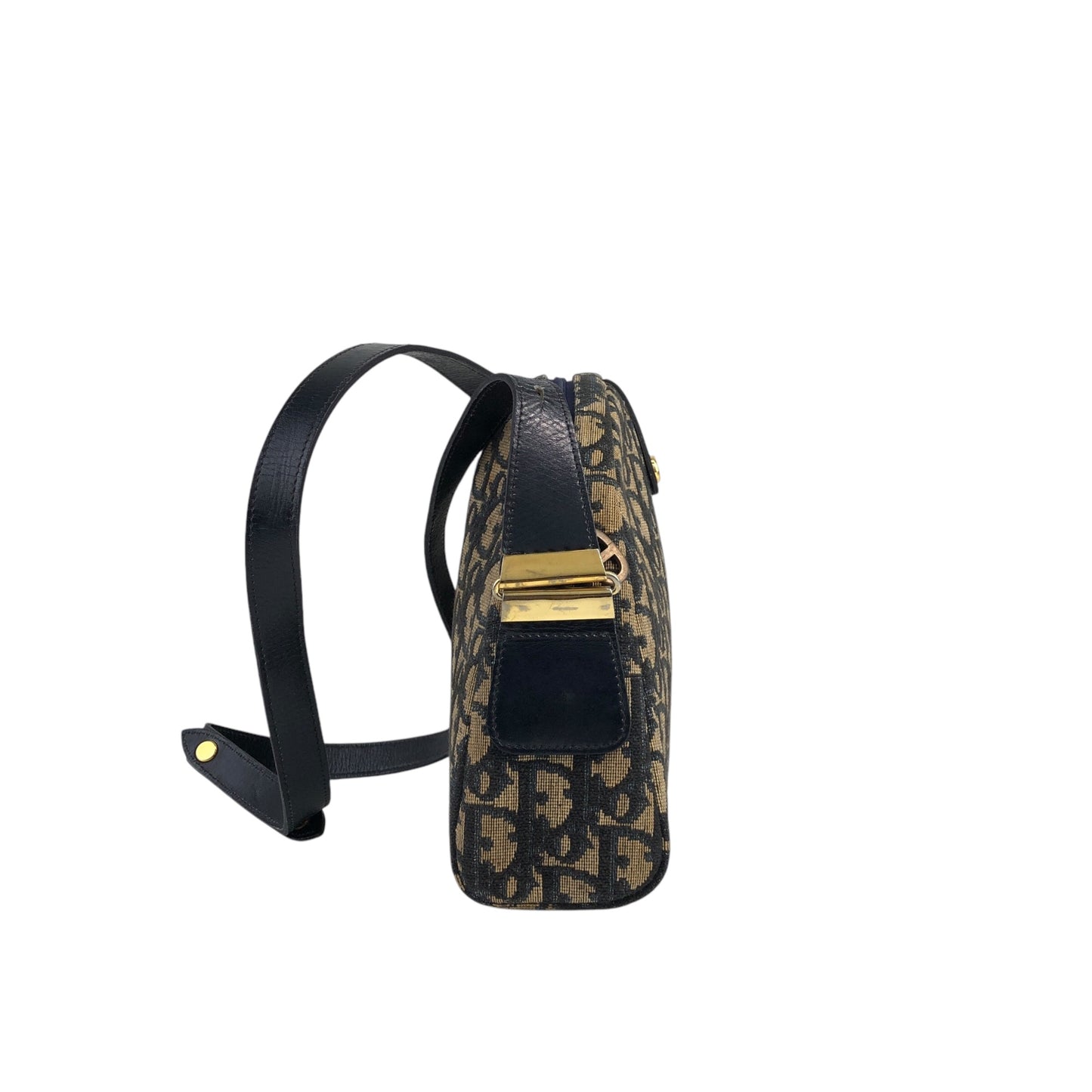 Christian Dior Trotter CD Logo 肩背包 海軍藍 復古 jwmwyf