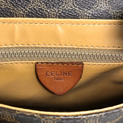 CELINE Macadam Blason Shoulder bag Brown Vintage 4bfs88