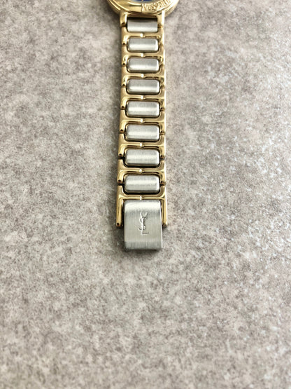 Yves Saint Laurent Quartz Watch Silver×Gold Vintage x54af4