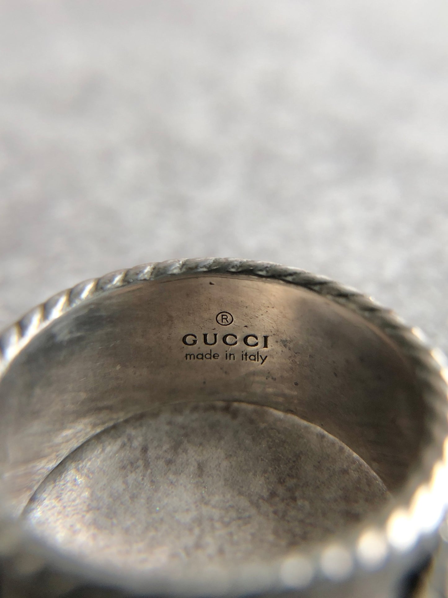 GUCCI Ring Silver Vintage 6gdf8j