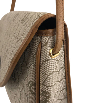 Christian Dior Honeycomb Pattern Shoulder bag Beige Vintage 6kz754