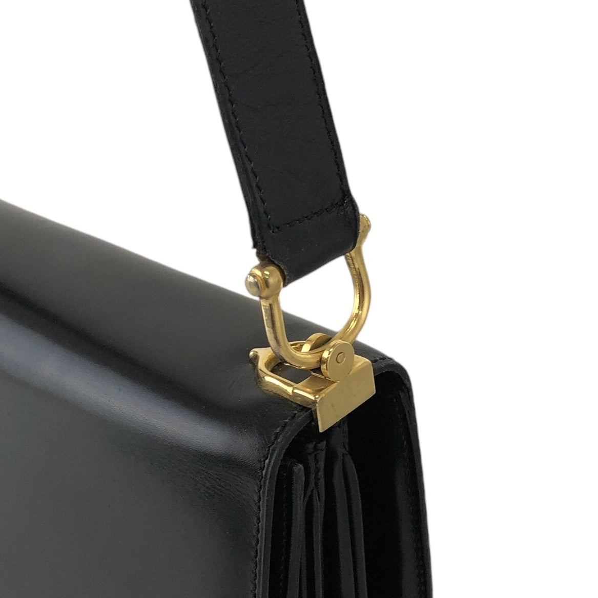 CELINE Horse Carriage Shoulder bag Black Vintage tx4wmy