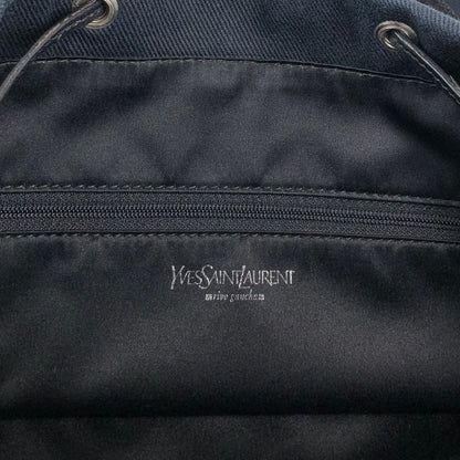 Yves Saint Laurent YSL Logo Totebag Handbag Black Vintage vtg2pn