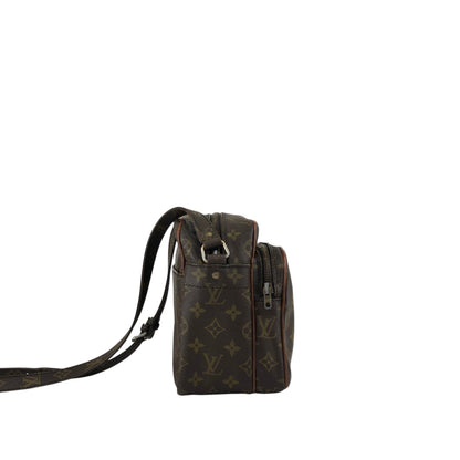 LOUIS VUITTON Monogram Shoulder bag Brown Vintage sawe4x
