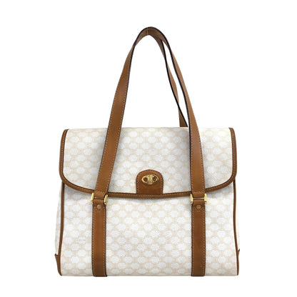 CELINE Macadam Blason Handbag White Vintage xexbm4