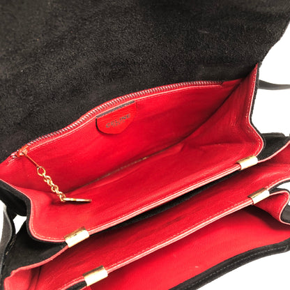 CELINE Horse Bit Shoulder bag Black Vintage yffeiu