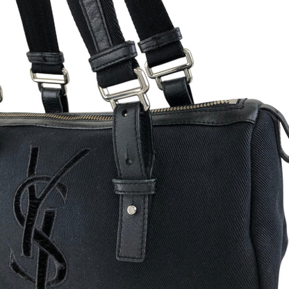 Yves Saint Laurent YSL Logo Handbag Black Vintage p825h3