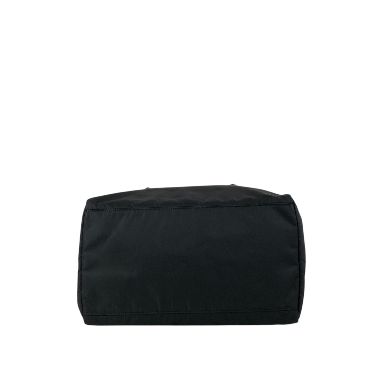 PRADA Logo Small Boston bag Handbag Black Vintage 754ve8